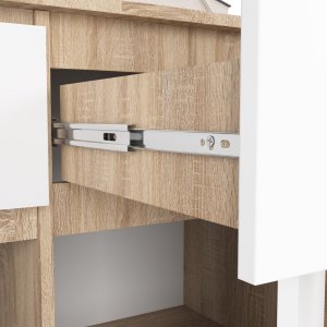 Fabryka Mebli Akord KOMODA K 140 cm 3 DRZWI 3 SZUFLADY SONOMA / BIAŁE 4