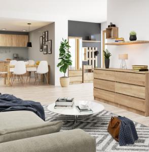 Fabryka Mebli Akord KOMODA K 160 cm 6 SZUFLAD DĄB SONOMA 6