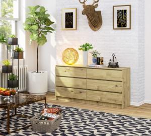 Fabryka Mebli Akord Komoda do salonu K 160 cm 6 szuflad - dąb artisan 3