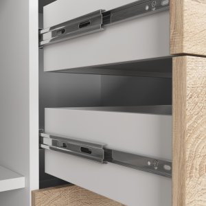 Fabryka Mebli Akord KOMODA K 45 110 cm BIAŁA / SONOMA 4