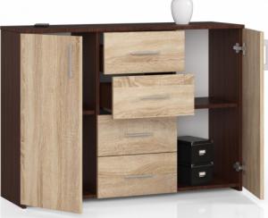 Fabryka Mebli Akord KOMODA K 45 110 cm WENGE / SONOMA 2