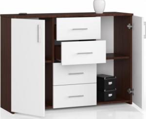 Fabryka Mebli Akord KOMODA K 45 110 cm WENGE / BIAŁA 2