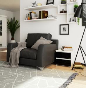 Fabryka Mebli Akord SZAFKA NOCNA CL2 40 cm CZARNY AKRYL POŁYSK 3