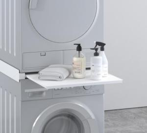 Maclean Łącznik pralki z suszarką półka MC-890 aluminium, uniwersalny, max 60kg 9