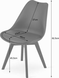 Leobert Krzesło MARK - grafitowe / nogi czarne x 4 2