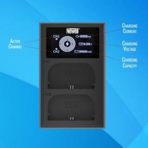 Ładowarka do aparatu Newell Ładowarka dwukanałowa FDL-USB-C do akumulatorów LP-E12 7