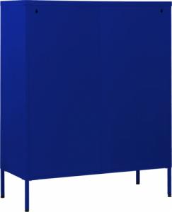 vidaXL Szafka z szufladami, granatowa, 80x35x101,5 cm, stalowa 7