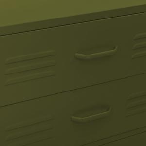 vidaXL Szafka z szufladami, oliwkowozielona, 80x35x101,5 cm, stalowa 4