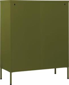 vidaXL Szafka z szufladami, oliwkowozielona, 80x35x101,5 cm, stalowa 7