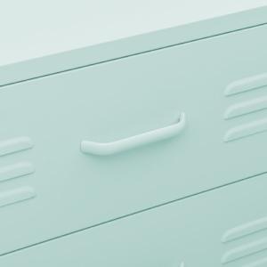 vidaXL Szafka z szufladami, miętowa, 80x35x101,5 cm, stalowa 3