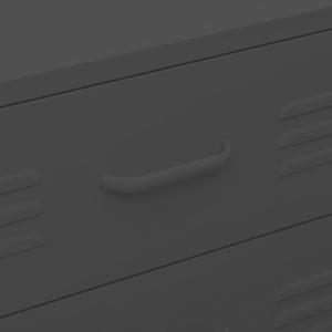 vidaXL Szafka z szufladami, antracytowa, 80x35x101,5 cm, stalowa 3