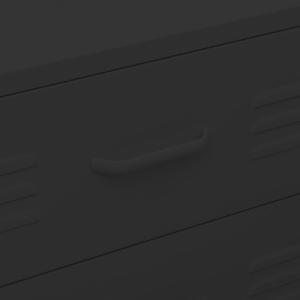 vidaXL Szafka z szufladami, czarna, 80x35x101,5 cm, stalowa 3