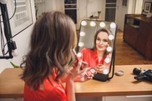 Lusterko kosmetyczne Humanas HS-HM01 z oświetleniem LED - czarne 11