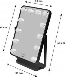 Lusterko kosmetyczne Humanas HS-HM01 z oświetleniem LED - czarne 5