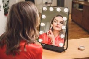 Lusterko kosmetyczne Humanas HS-HM01 z oświetleniem LED - czarne 10