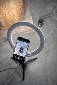 Lampa pierścieniowa Newell RL-10A LED Arctic White + statyw 7