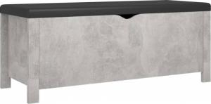 vidaXL Skrzynia z poduszką, szarość betonu, 105x40x45 cm, płyta 2