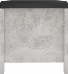 vidaXL Skrzynia z poduszką, szarość betonu, 105x40x45 cm, płyta 6