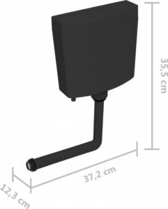 vidaXL Spłuczka 3/6 L, czarna 7