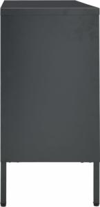 vidaXL Komoda, antracytowa, 105x35x70 cm, stal i szkło hartowane 5