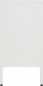 vidaXL Komoda, biała, 105x35x70 cm, stal i szkło hartowane 5