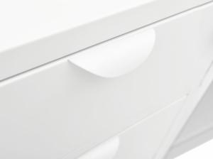 vidaXL Komoda, biała, 105x35x70 cm, stal i szkło hartowane 8