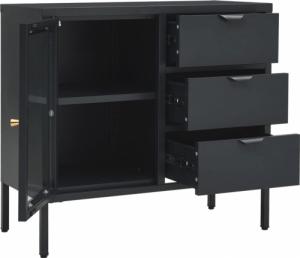 vidaXL Komoda, antracytowa, 75x35x70 cm, stal i szkło hartowane 7