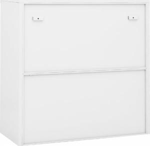 vidaXL Szafka biurowa z przesuwnymi drzwiami, biała, 90x40x90 cm 6