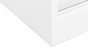 vidaXL Szafka biurowa z przesuwnymi drzwiami, biała, 90x40x90 cm 7