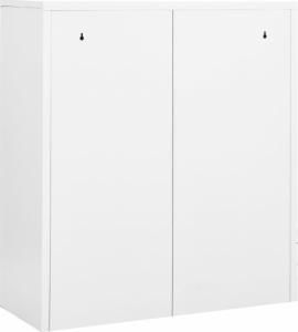 vidaXL Szafka biurowa, biała, 90x40x102 cm, stalowa 6