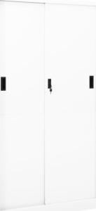 vidaXL Szafa biurowa z przesuwnymi drzwiami, biała, 90x40x180 cm 1