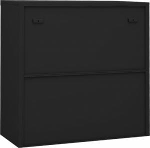 vidaXL Szafka biurowa z przesuwnymi drzwiami, antracytowa, 90x40x90 cm 6