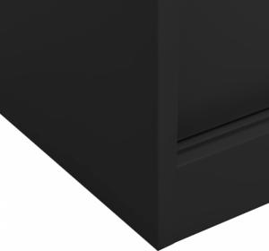 vidaXL Szafka biurowa z przesuwnymi drzwiami, antracytowa, 90x40x90 cm 7