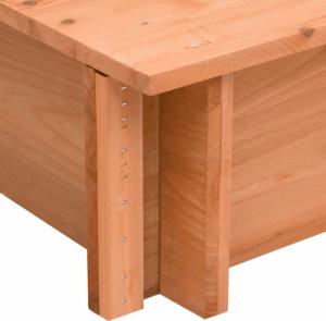 vidaXL Piaskownica z zadaszeniem, drewno jodłowe, 112x112x112 cm 6