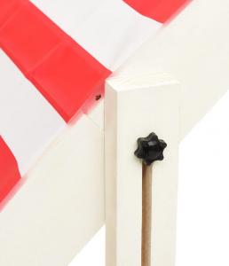 vidaXL Piaskownica z regulowanym daszkiem, jodła, biało-czerwona, UV50 6