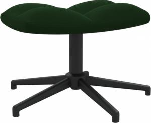 vidaXL Fotel z podnóżkiem, ciemnozielony, obity aksamitem 9