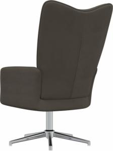 vidaXL Fotel, ciemnoszary, obity aksamitem 4