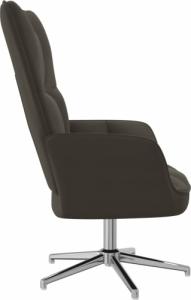 vidaXL Fotel, ciemnoszary, obity aksamitem 5