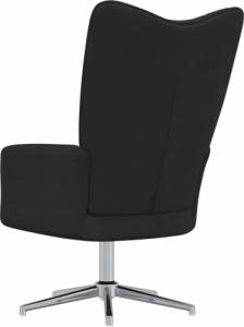 vidaXL Fotel, czarny, obity aksamitem 4