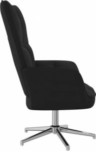 vidaXL Fotel, czarny, obity aksamitem 5