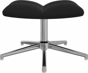 vidaXL Fotel z podnóżkiem, czarny, obity aksamitem 8