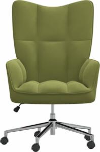 vidaXL Fotel, jasnozielony, obity aksamitem 3