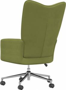 vidaXL Fotel, jasnozielony, obity aksamitem 5