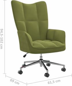vidaXL Fotel, jasnozielony, obity aksamitem 8