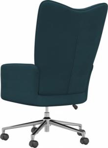 vidaXL Fotel, niebieski, obity aksamitem 5