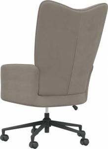 vidaXL Fotel, jasnoszary, obity aksamitem 5