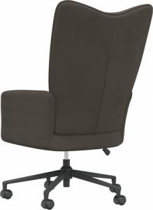vidaXL Fotel, ciemnoszary, obity aksamitem 5
