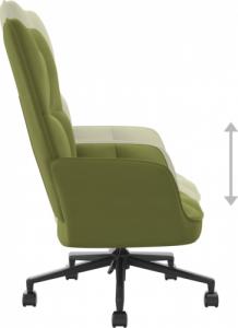 vidaXL Fotel, jasnozielony, obity aksamitem 6