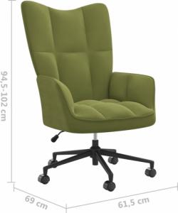 vidaXL Fotel, jasnozielony, obity aksamitem 8
