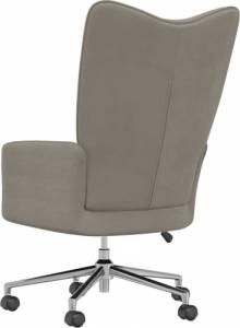 vidaXL Fotel, jasnoszary, obity aksamitem 5